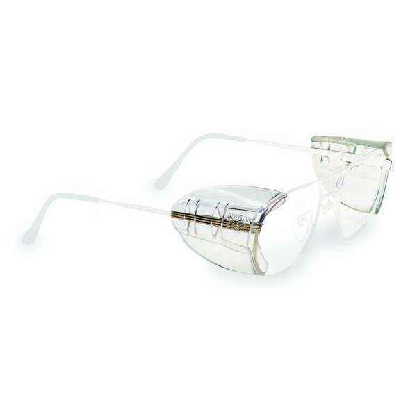 Slip-On Sideshield, For Safety Glasses, Conforming, Plastic, Clear, Universal Fit, 1 Pair