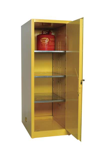 Flammable Safety Cabinet, 48 gal., Yellow