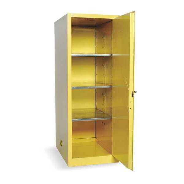 Flammable Safety Cabinet, 48 gal., Yellow