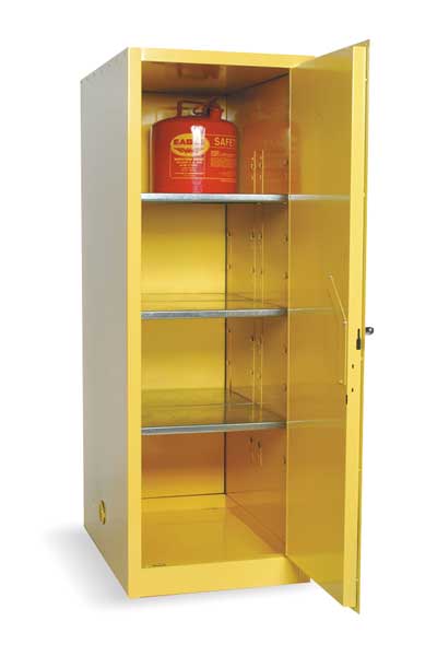 Flammable Safety Cabinet, 48 gal., Yellow