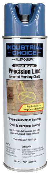 Inverted Marking Chalk Aerosol, 17 oz., Blue, Water -Based