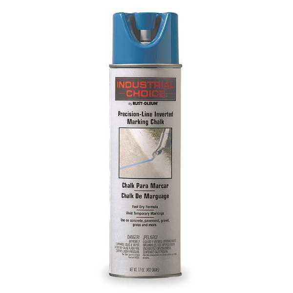 Inverted Marking Chalk Aerosol, 17 oz., Blue, Water -Based