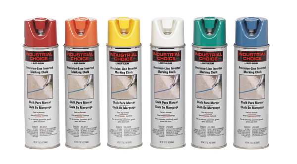 Inverted Marking Chalk Aerosol, 17 oz., APWA Orange, Water -Based