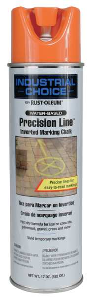 Inverted Marking Chalk Aerosol, 17 oz., APWA Orange, Water -Based