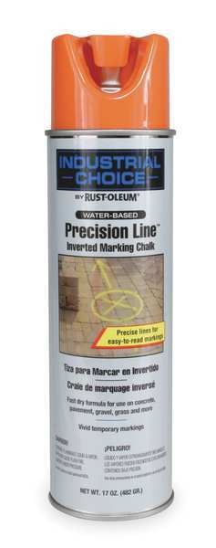 Inverted Marking Chalk Aerosol, 17 oz., APWA Orange, Water -Based