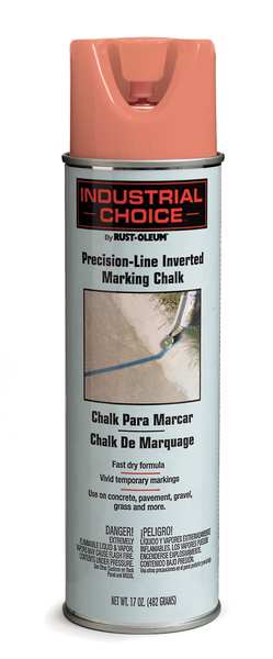 Inverted Marking Chalk Aerosol, 17 oz., APWA Orange, Water -Based