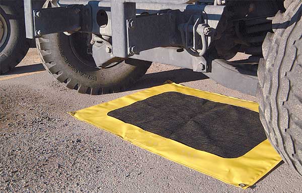 Sorbents, 1 gal. Oil Absorbed, Yellow/Black, PVC
