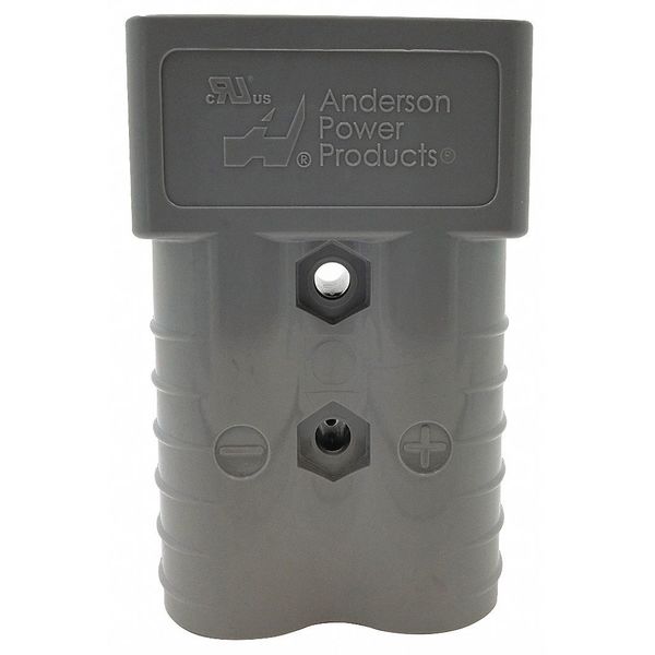 Power Connector, Two Pole, 2/0 ga, 10,000, 0.484 in Max Wire Dia, Gray