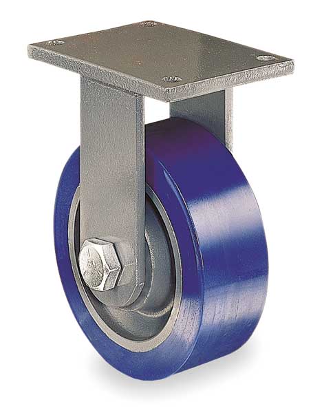 Plte Caster, Rgd, Poly, 8 in., 1200 lb., B