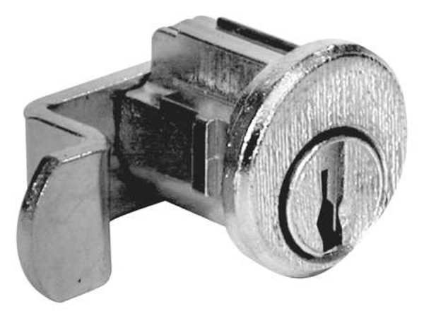 Pin Tumbler Keyed Cam Lock, Keyed Different, For Material Thickness 7/64 in
