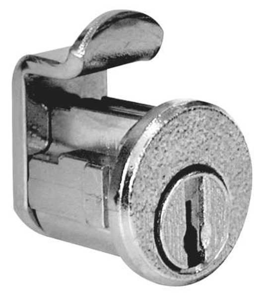 Pin Tumbler Keyed Cam Lock, Keyed Different, For Material Thickness 1/16 in