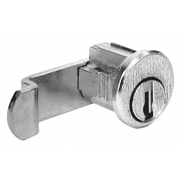 Pin Tumbler Keyed Cam Lock, Keyed Different, For Material Thickness 1/4 in