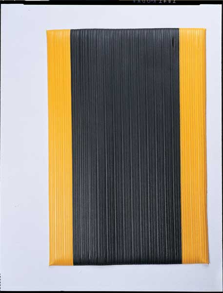 Antifatigue Mat, Black, 3 ft. L x 2 ft. W, PVC Closed Cell Foam, Corrugated Surface Pattern