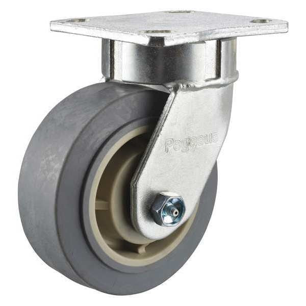 Plate Caster, 350 lb. Load Rate, 5-5/8