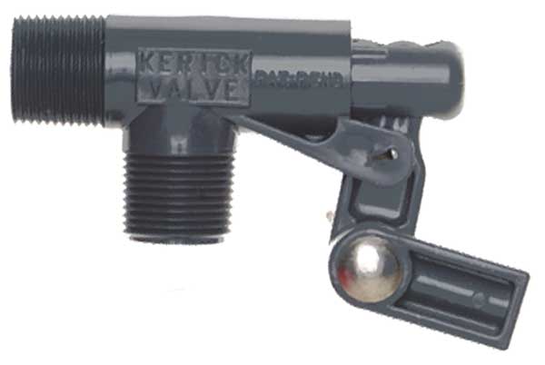 Float Valve, 3/4 In, PVC, Pipe Mount
