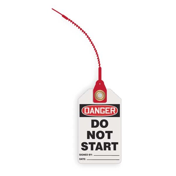 Danger Tag, 5-3/4 x 3-1/4 In, Plstc, PK10
