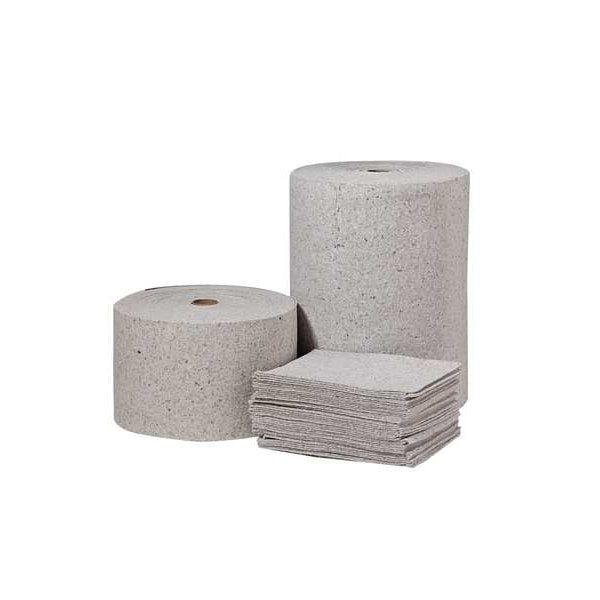 Sorbents, 30 gal/pk, Universal Absorbed, Gray, Cellulose