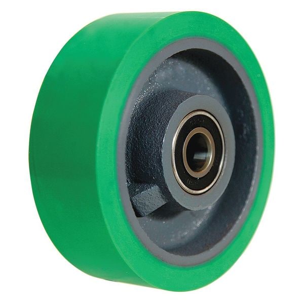 Caster Whel, Plyurthan, 6 in., 1200 lb., Grn