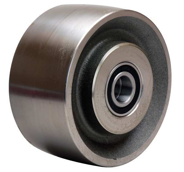 Caster Wheel, Steel, 6 in., 4000 lb., Slvr