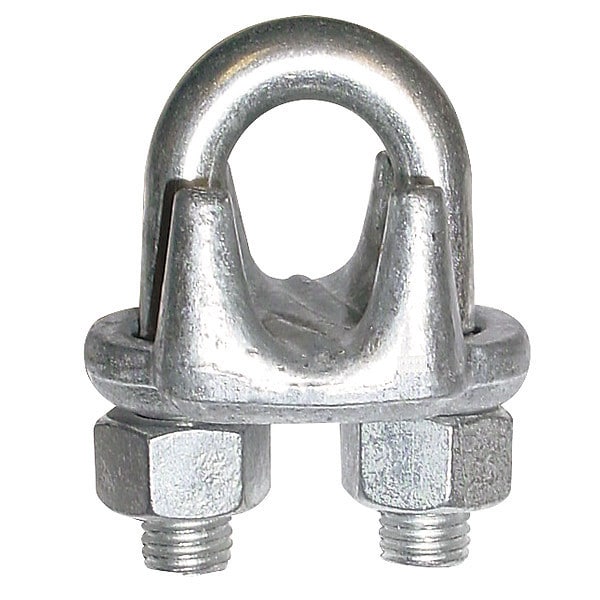 Wire Rope Clip, U-Bolt, 1/4In, Forged Steel