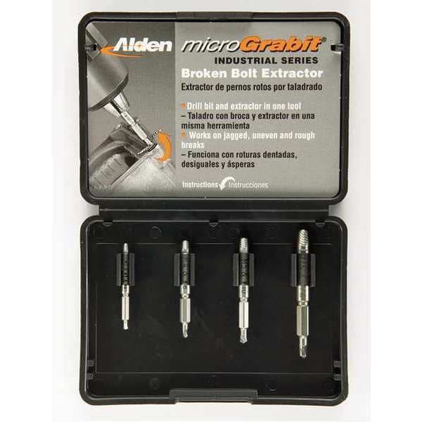Drill/Extractor Set, 4 PC, #5-1/4 In Cap