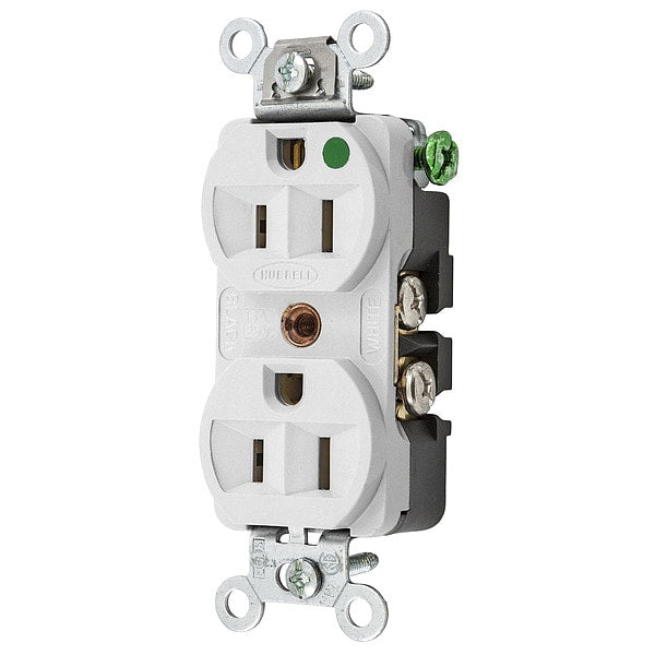 15A Duplex Receptacle 125VAC 5-15R WH
