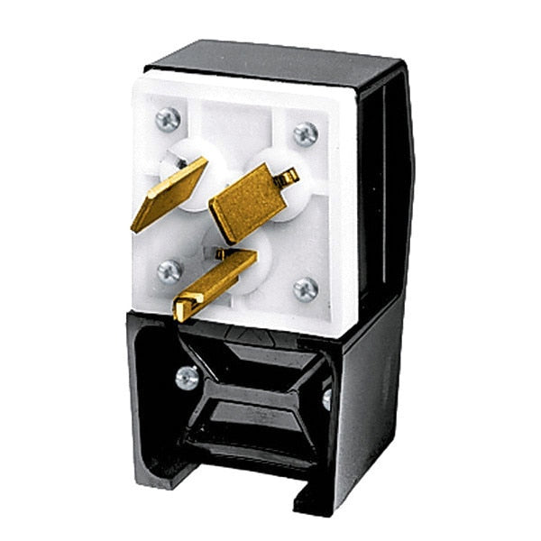 3 Wire Industrial Angle Straight Blade Plug 125/250VAC 30A