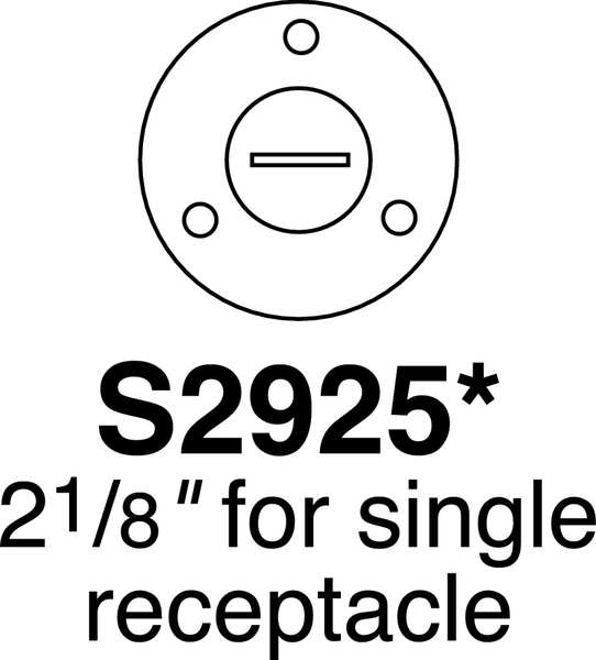 Floor Box Cover, Round, 1-Gang, 1/4 in.