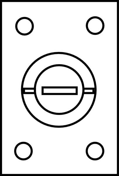 Floor Box Cover, Rectangular, 1-Gang