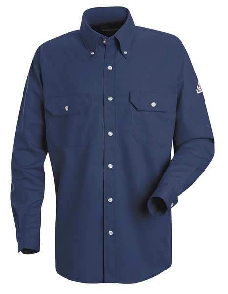 FR Long Sleeve Shirt, Navy, XLT, Button