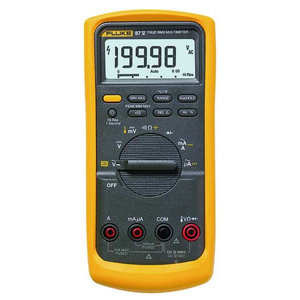 Digital Multimeter, 1,000 Max. AC Volts, 1,000 Max. DC Volts, 10 Max. AC Amps, 10 Max. DC Amps