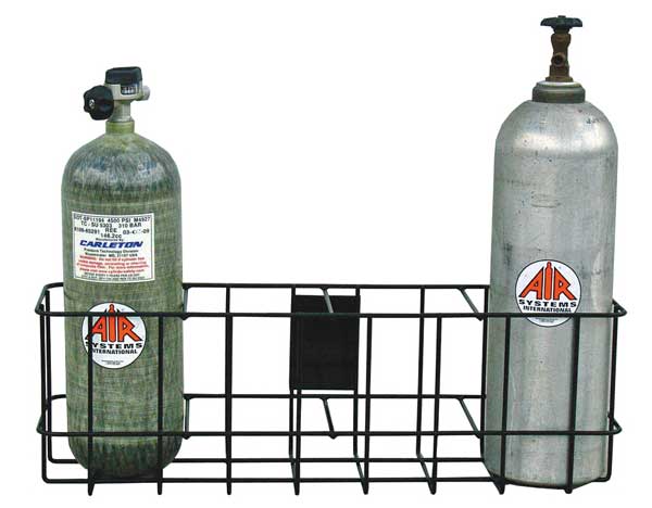 SCBA Storage Rack, Black, Steel