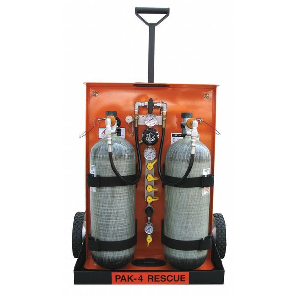 SCBA Cylinder, Carbon Fiber, 4500 psi, Gray