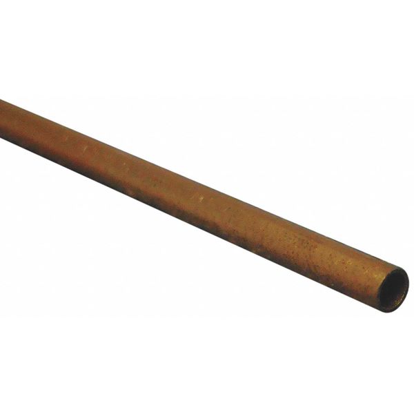 Straight Copper Tubing, 1/4 in Outside Dia, 3 ft Length, Type K