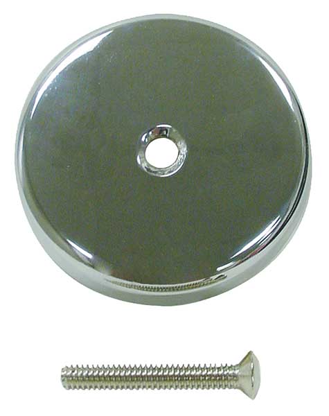 One-Hole Overflow Plate, Brass