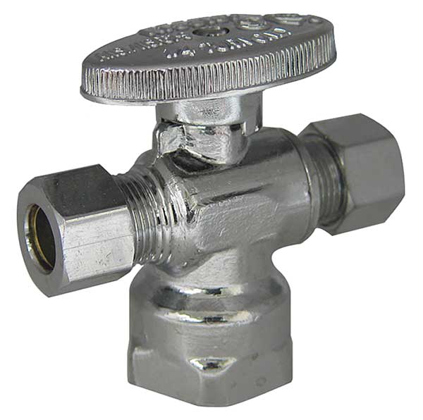 Quarter-Turn Supply Stop, Dual Outlet