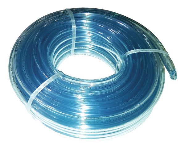 Tubing, 5/8 I.D., 100 ft., Clear, Flexible