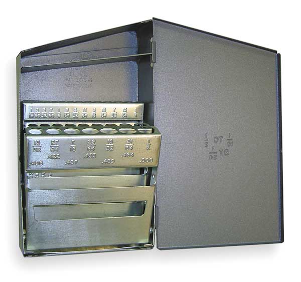 Drill Case For Jobber Chicago-Latrobe Holds 1/16-1/2x1/64, 29pc Holder