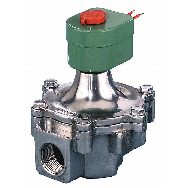 120V AC Aluminum Air and Fuel Gas Solenoid Valve, Normally Closed, 2 1/2 in Pipe Size