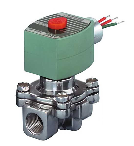 12V DC Aluminum Air and Fuel Gas Solenoid Valve, Normally Closed, 1/2 in Pipe Size