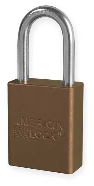 Lockout Padlock, KD, Brown, 1-7/8
