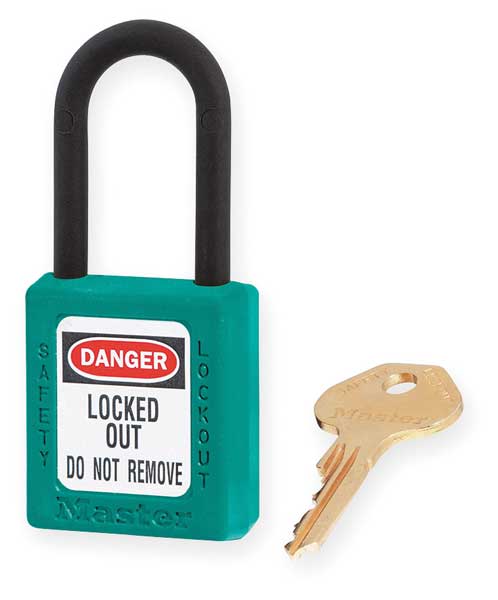 Lockout Padlock, KD, Teal, 1-3/4