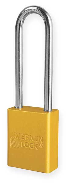 Lockout Padlock, KD, Yellow, 1-7/8