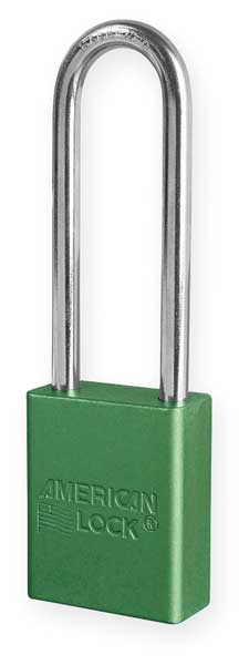 Lockout Padlock, KD, Green, 1-7/8
