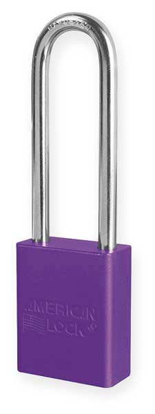 Lockout Padlock, KD, Purple, 1-7/8