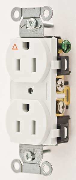 15A Duplex Receptacle 125VAC 5-15R WH