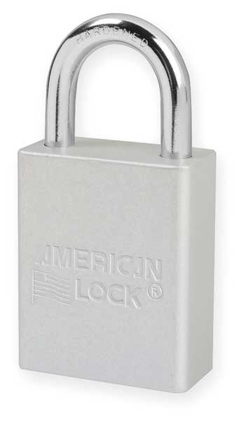 Lockout Padlock, KD, Silver, 1-7/8