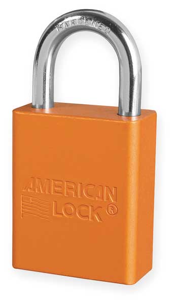 Lockout Padlock, KD, Orange, 1-7/8