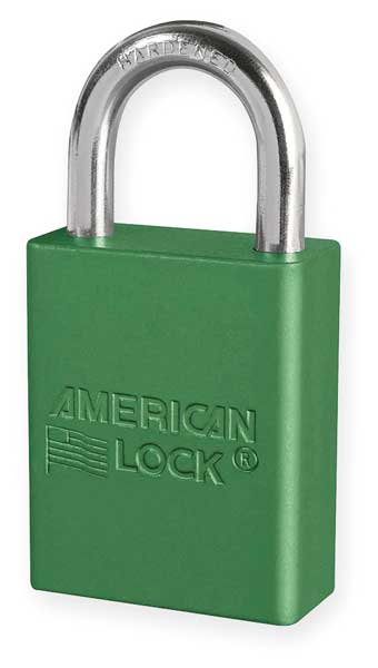 Lockout Padlock, KA, Green, 1-7/8