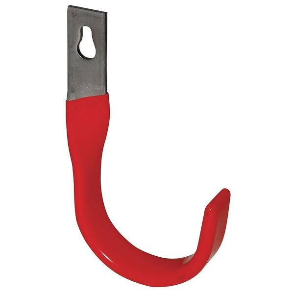 Steel Hook, Orange Vinyl Coated, 6 7/8 In L